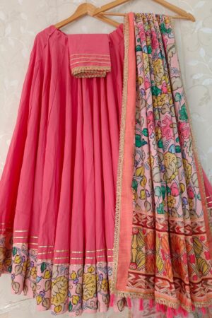 Baby Pink flex cambric Navratri Special lahenga choli