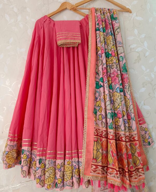 Baby Pink flex cambric Navratri Special lahenga choli