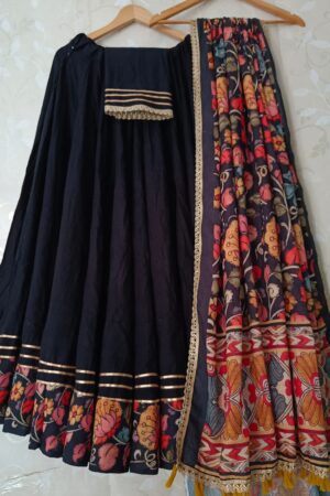 Black flex cambric Navratri Special lahenga choli