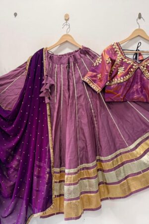 Pure Roman Exclusive Silk Lehenga Choli with Rajeshthani Angi  Blouse & SiffonDupatta