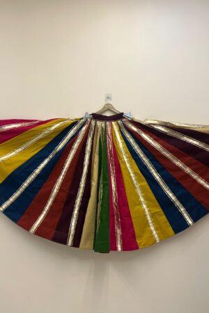 Multi Color Cotton Skirt With Blouse Pcs