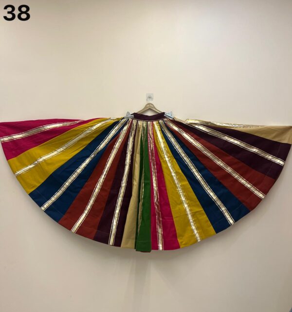 Multi Color Cotton Skirt With Blouse Pcs