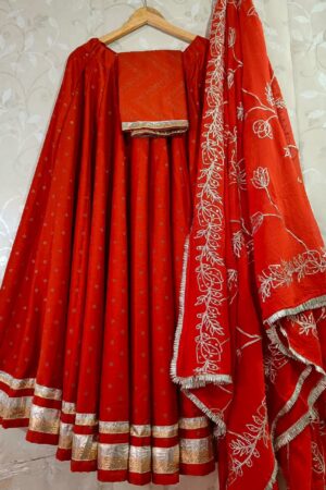 Elegant Parmpara Silk Lehenga Choli Set with Embroidered Dupatta