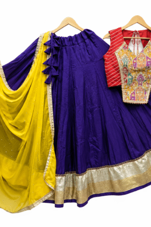 Premium Purple & Yellow Navratri Chaniya Choli Set