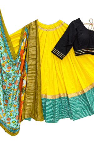 Yellow & Green Festive Chaniya Choli Set