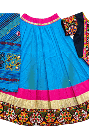 Blue & Pink Traditional Navratri Chaniya Choli Set