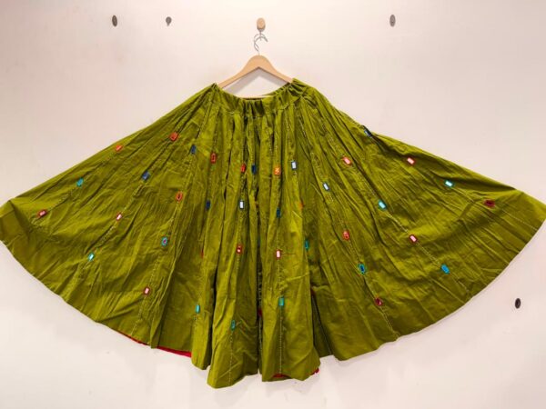 Navratri Special Hand Embroidery Cotton Skirt