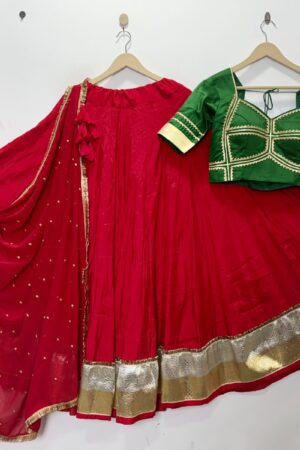 Red & Green Traditional Navratri Chaniya Choli Set