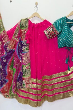 Navratri Special Pink Lehenga Choli